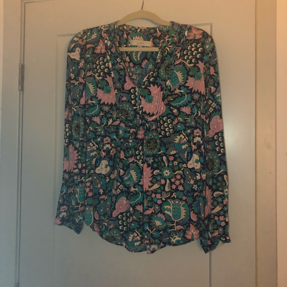 LOFT floral blouse